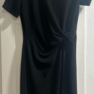 Tommy Hilfiger Black Ruched Sheath Mini Dress